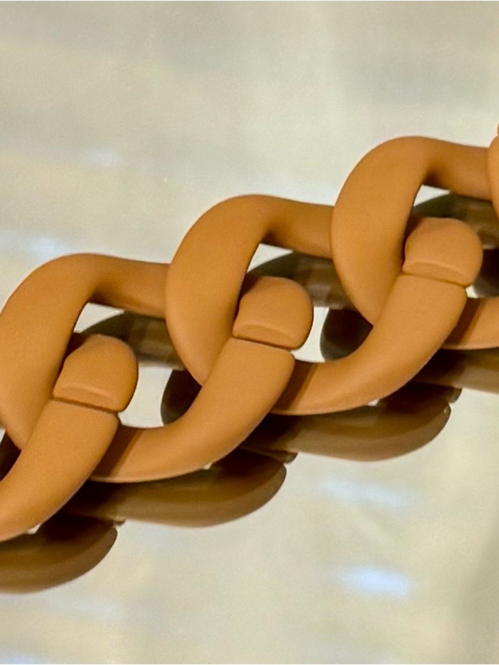 New Brown Matte Acrylic Bag Chain